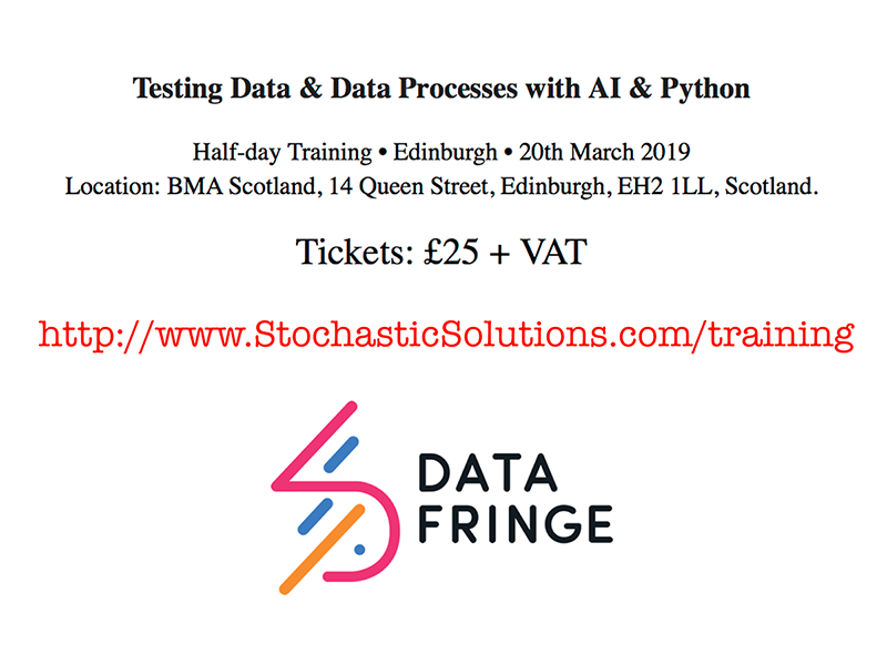 Training Course on Testing Data and Data Processes